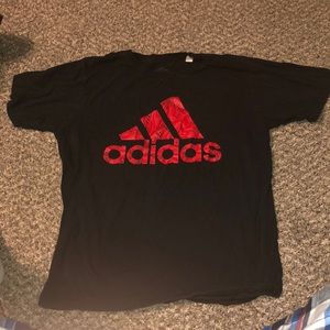 Black and Red Adidas Tee